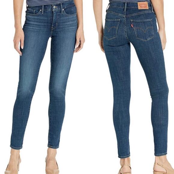 Levi’s 311 Mid Rise Shaping Skinny Mid Rise Medium Blue Jeans Women's Size 27 - Picture 1 of 11